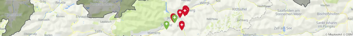 Kartenansicht für Apotheken-Notdienste in der Nähe von Schlitters (Schwaz, Tirol)